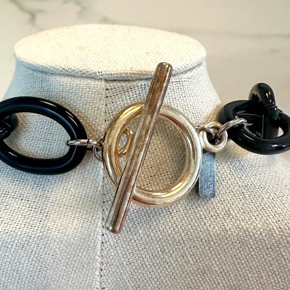 TOVA Black-Coated Metal Link Necklace - Picture 5 of 13